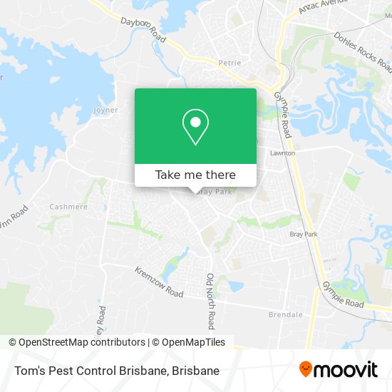 Tom's Pest Control Brisbane map