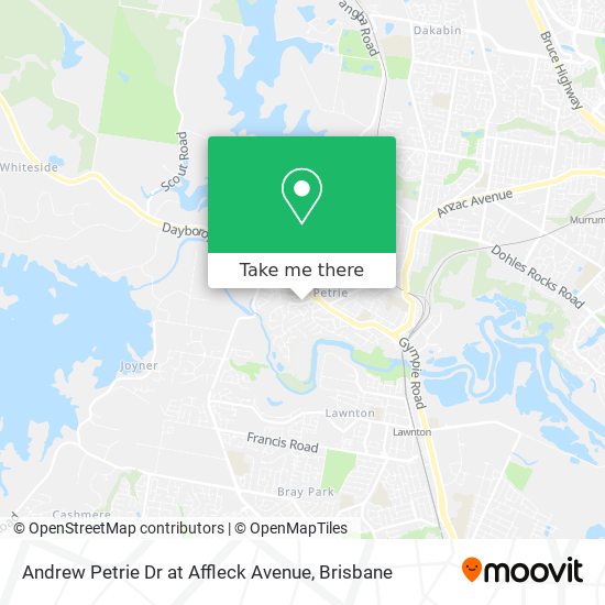 Andrew Petrie Dr at Affleck Avenue map