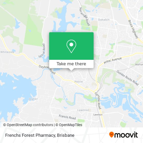 Mapa Frenchs Forest Pharmacy