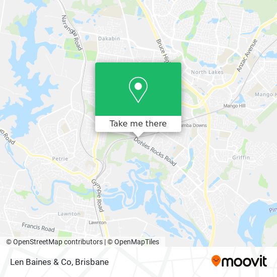 Len Baines & Co map
