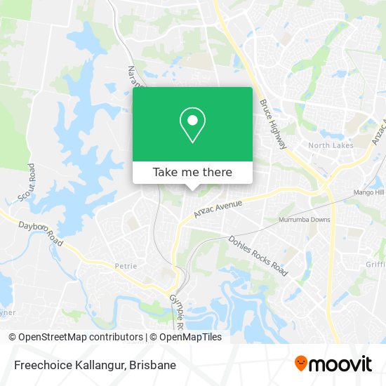 Mapa Freechoice Kallangur