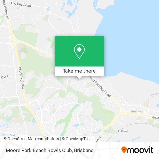 Moore Park Beach Bowls Club map