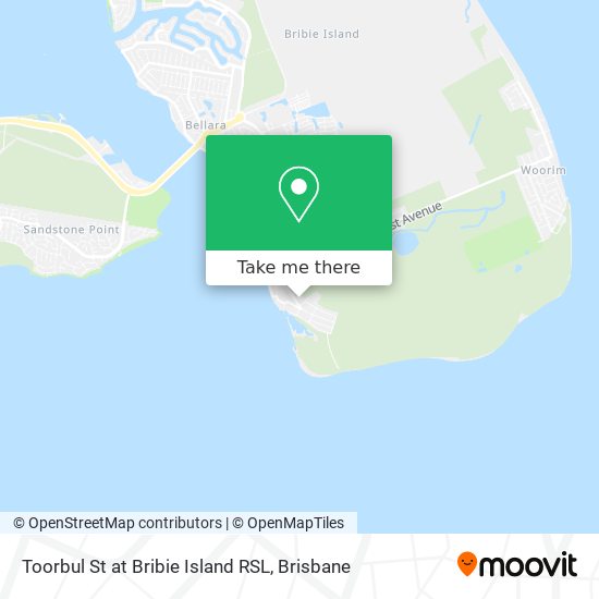 Toorbul St at Bribie Island RSL map