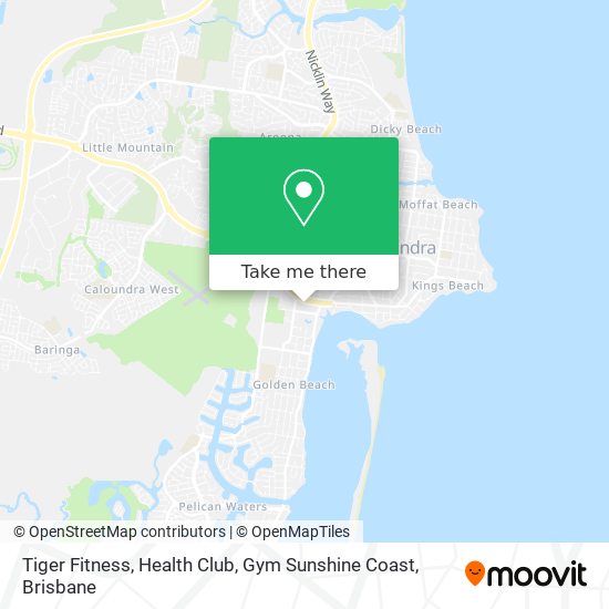 How to get to Tiger Fitness, Health Club, Gym Sunshine Coast in Caloundra by Bus or Train?