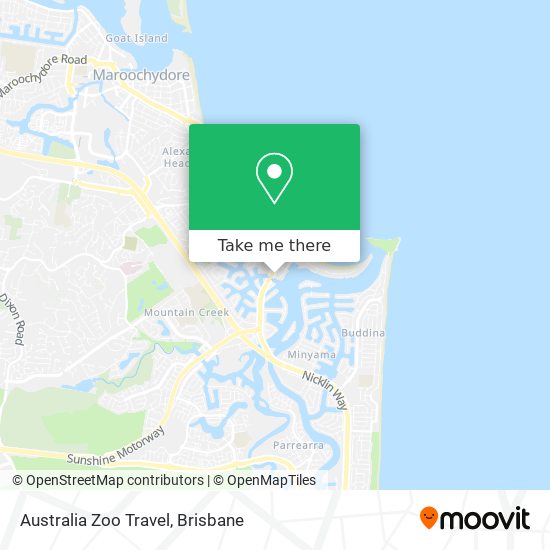 Australia Zoo Travel map