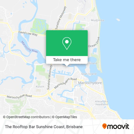 The Rooftop Bar Sunshine Coast map