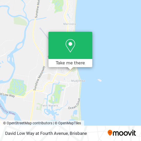 How to get to David Low Way at Fourth Avenue in Marcoola by Bus?