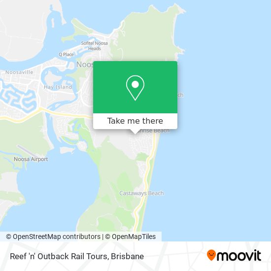 Reef 'n' Outback Rail Tours map