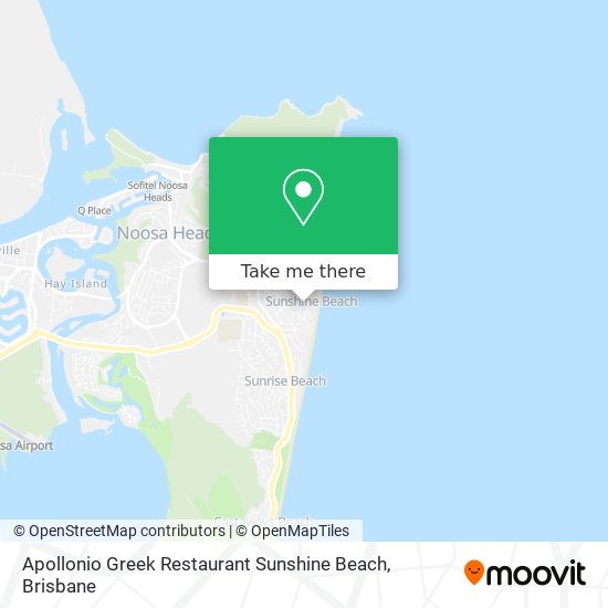 Apollonio Greek Restaurant Sunshine Beach map