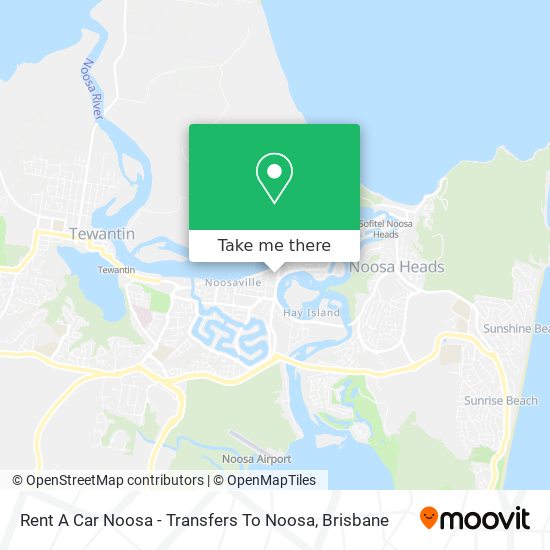 Rent A Car Noosa - Transfers To Noosa map