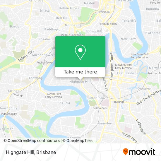 Mapa Highgate Hill