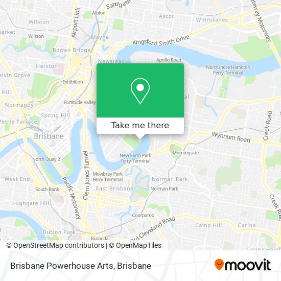 Brisbane Powerhouse Arts map