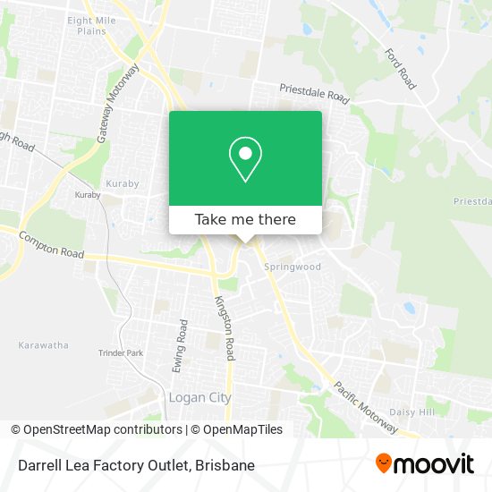 Darrell Lea Factory Outlet map