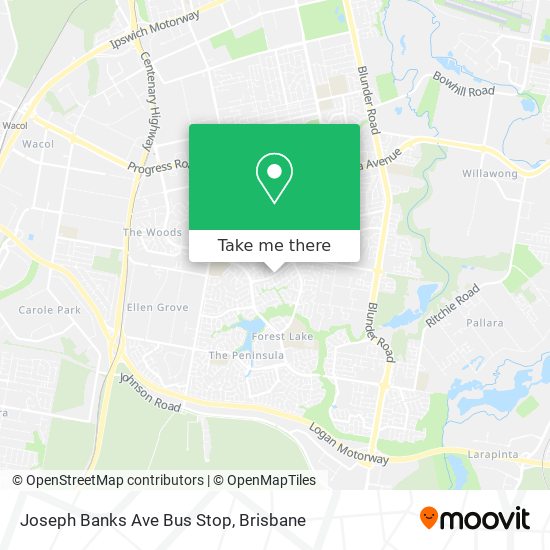 Joseph Banks Ave Bus Stop map