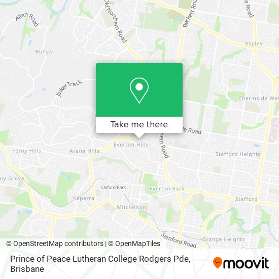 Prince of Peace Lutheran College Rodgers Pde map