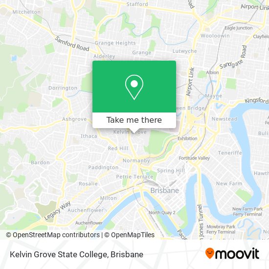 Mapa Kelvin Grove State College