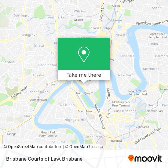 Mapa Brisbane Courts of Law