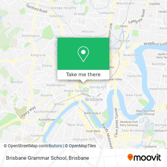 Brisbane Grammar School map