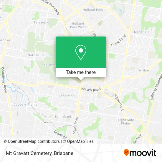Mt Gravatt Cemetery map