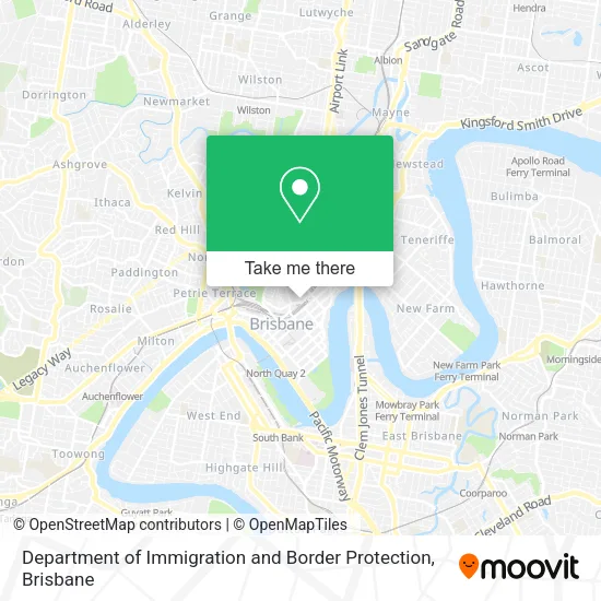 Department of Immigration and Border Protection map