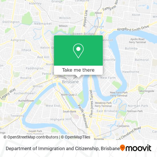Department of Immigration and Citizenship map