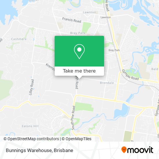 Bunnings Warehouse map