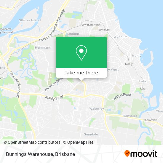 Mapa Bunnings Warehouse