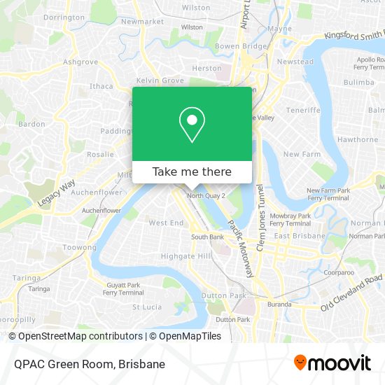 QPAC Green Room map