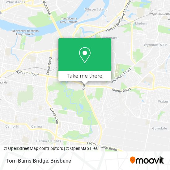 Mapa Tom Burns Bridge