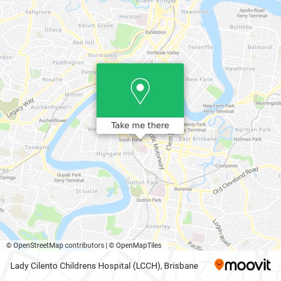 Mapa Lady Cilento Childrens Hospital (LCCH)