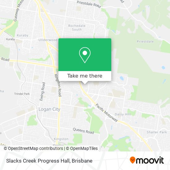 Slacks Creek Progress Hall map