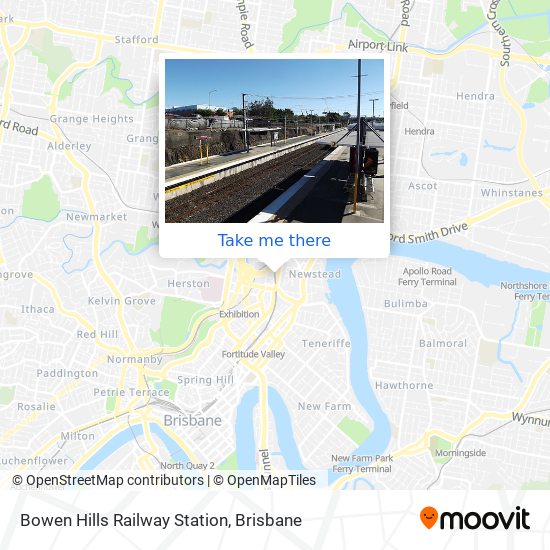 Mapa Bowen Hills Railway Station