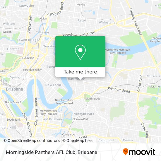Morningside Panthers AFL Club map