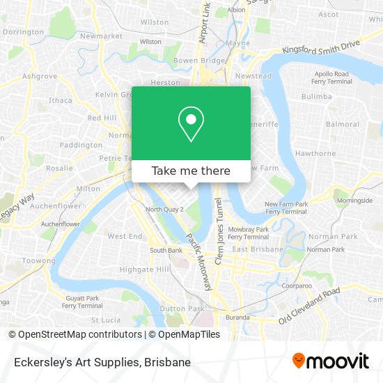 Mapa Eckersley's Art Supplies