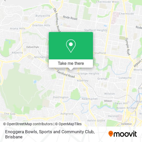 Enoggera Bowls, Sports and Community Club map
