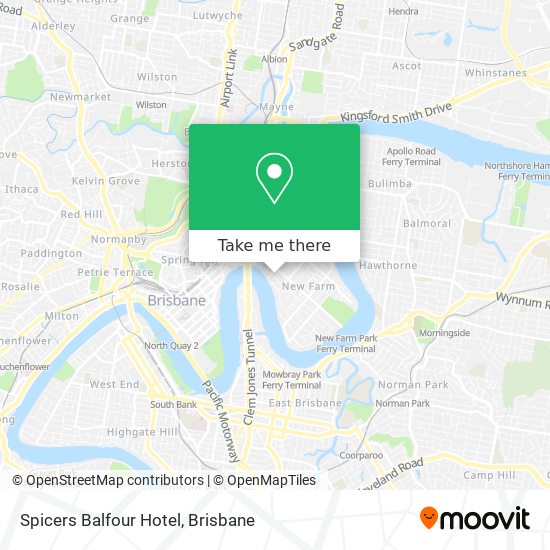 Mapa Spicers Balfour Hotel