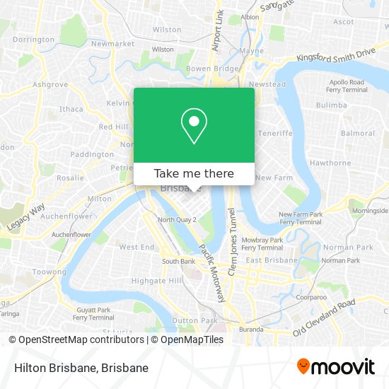 Hilton Brisbane map