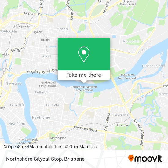 Northshore Citycat Stop map