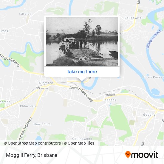 Mapa Moggill Ferry