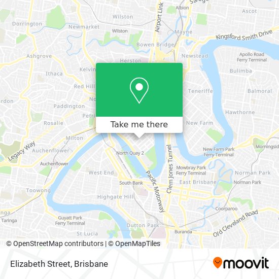 Mapa Elizabeth Street