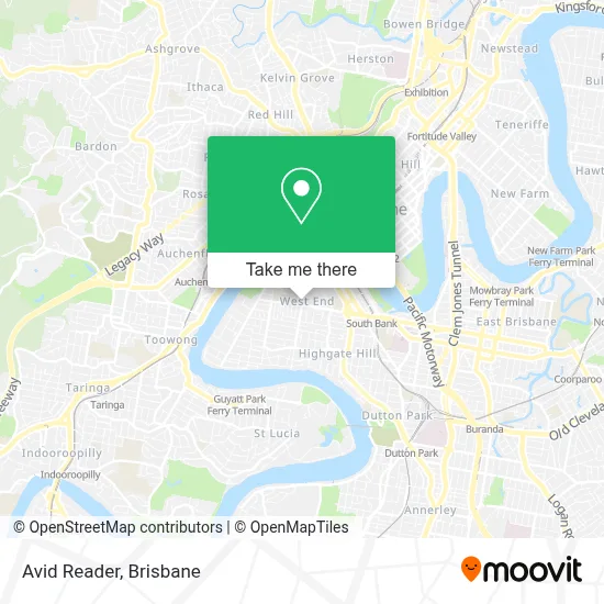 Mapa Avid Reader