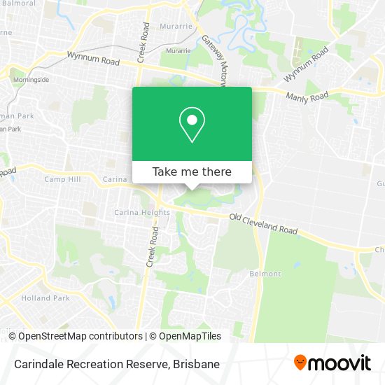 Carindale Recreation Reserve map