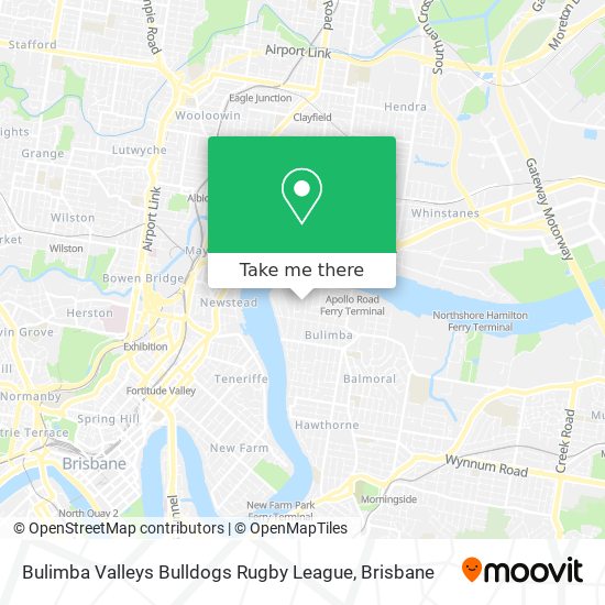 Bulimba Valleys Bulldogs Rugby League map