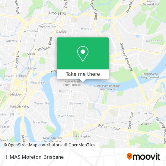 HMAS Moreton map