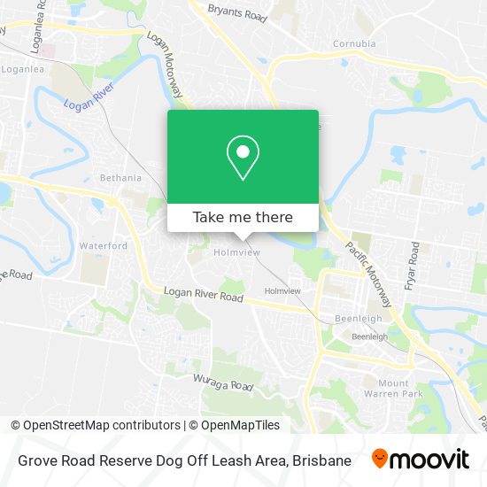 Grove Road Reserve Dog Off Leash Area map