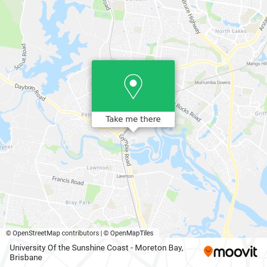 University Of the Sunshine Coast - Moreton Bay map