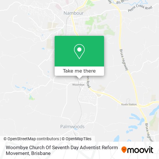 Woombye Church Of Seventh Day Adventist Reform Movement map