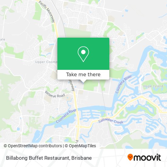 Mapa Billabong Buffet Restaurant