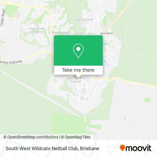 South West Wildcats Netball Club map