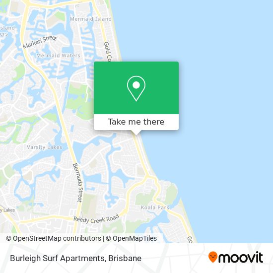 Burleigh Surf Apartments map